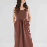 square neck tank dress with pockets clothing made in canada