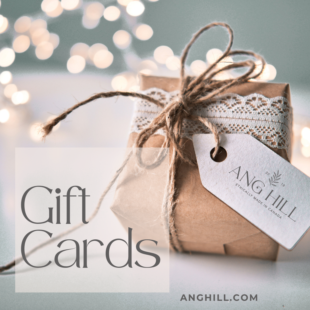 gift card graphic with a gift tag that says Ang Hill