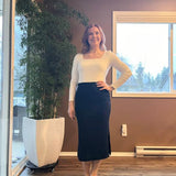 Mandie Black Midi Skirt