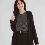 Black made in Canada cardigan for women