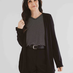 Black made in Canada cardigan for women