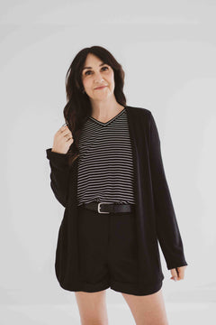 Black made in Canada cardigan for women