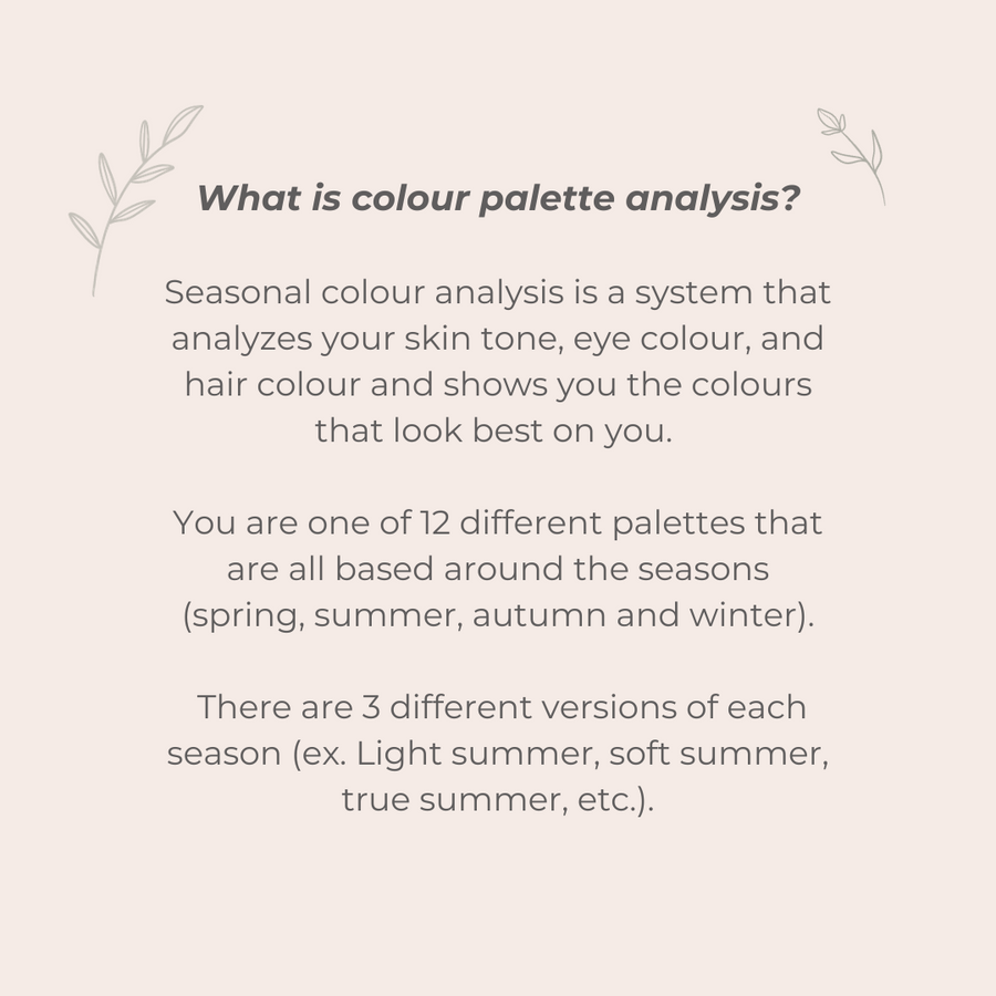 description of seasonal colour palette analysis