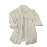 Maeve Button-up Oversized White Shirt *Available May 20th*