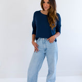 Monika 3/4 Sleeve Oversized Bamboo T-shirt