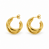 The Mila Layered Hoop Studs