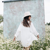Maeve Oversized Off-White Lyocell Button up Shirt