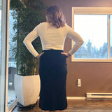 Mandie Black Midi Skirt