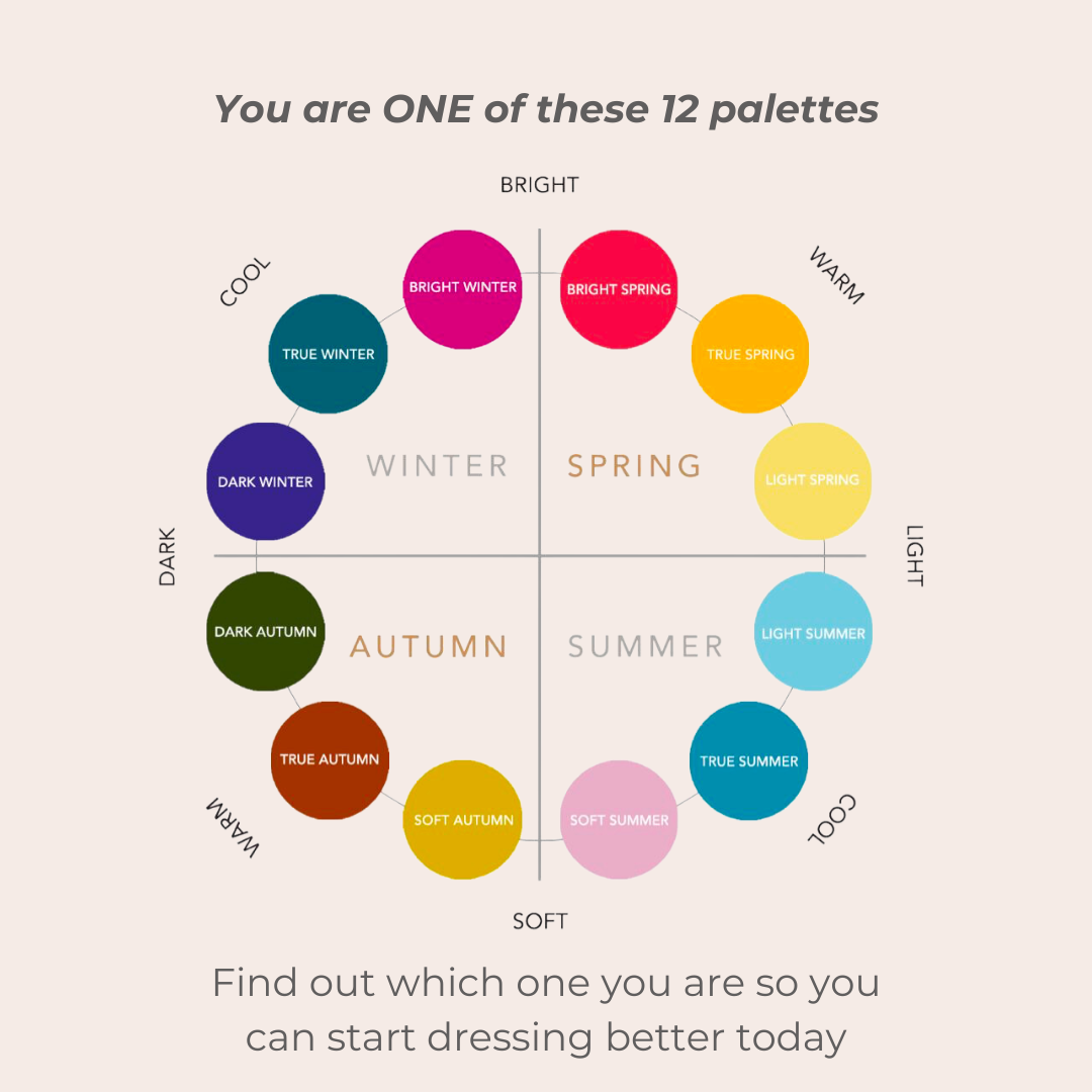 seasonal Colour palette analysis seasonal wheel