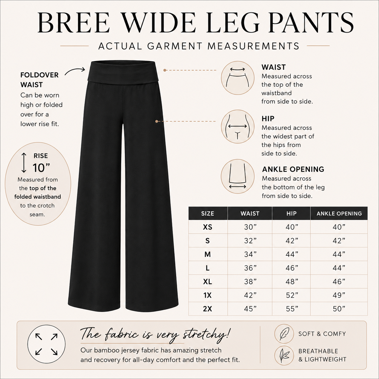 Bree Bamboo Women's Wideleg Pants