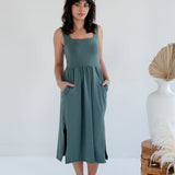 [PRE-ORDER] Audrey Square Neck Cotton Modal Tank Dress