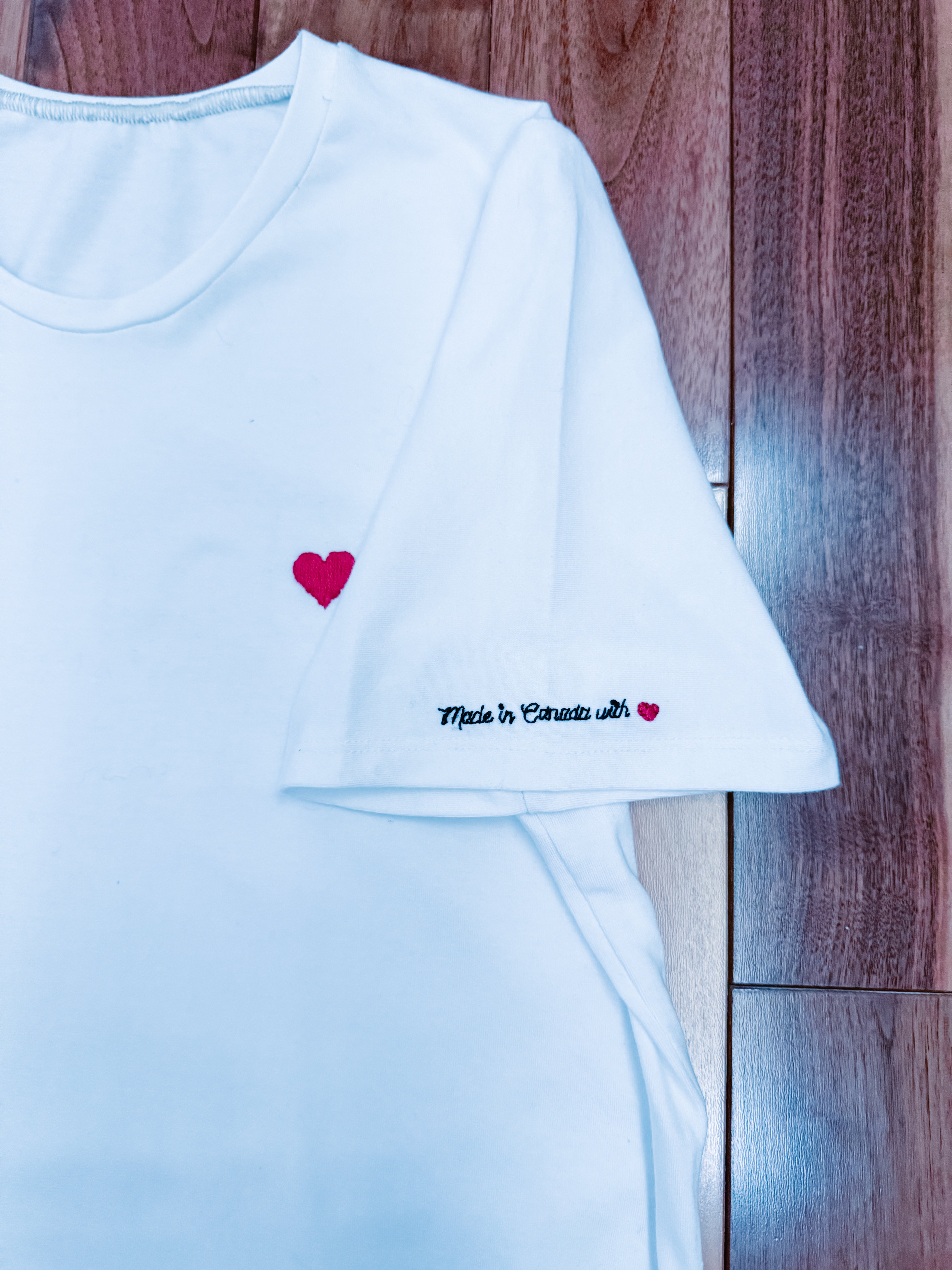 Made in Canada with Love Heart T-shirt Ang Hill