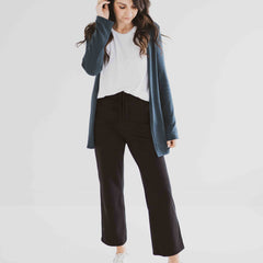 Teal cardigan made in canada