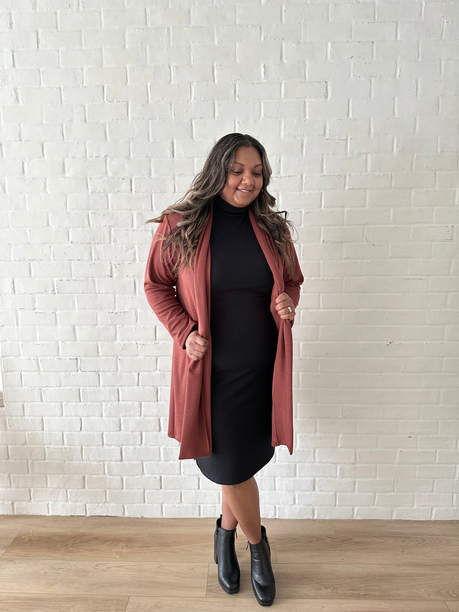 Kerstin Cardigan with Pockets in Chestnut