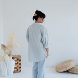 [PRE-ORDER] Maeve Oversized Hemp Organic Cotton Button Down Shirt ~ ships 4-5 weeks