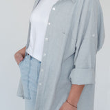 [PRE-ORDER] Maeve Oversized Hemp Organic Cotton Button Down Shirt ~ ships 4-5 weeks