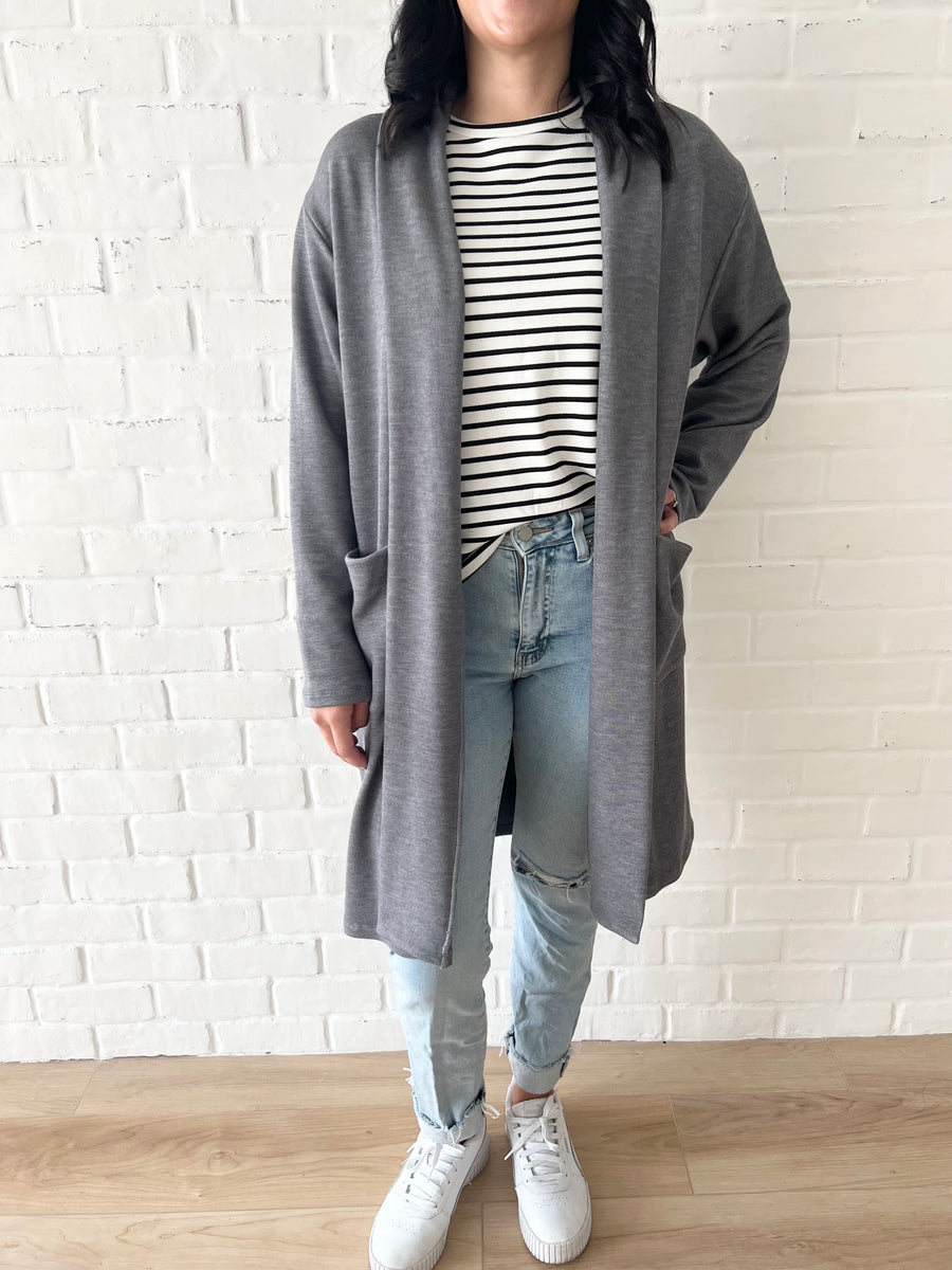 Kerstin Cardigan with Pockets in Grey