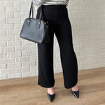 black wide legged pants 