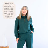 [PRE-ORDER] Sophie 1/2 Zip Bamboo Sweater in Pine, Navy, Mocha or Black