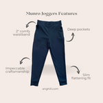 munro slimfit joggers infographic