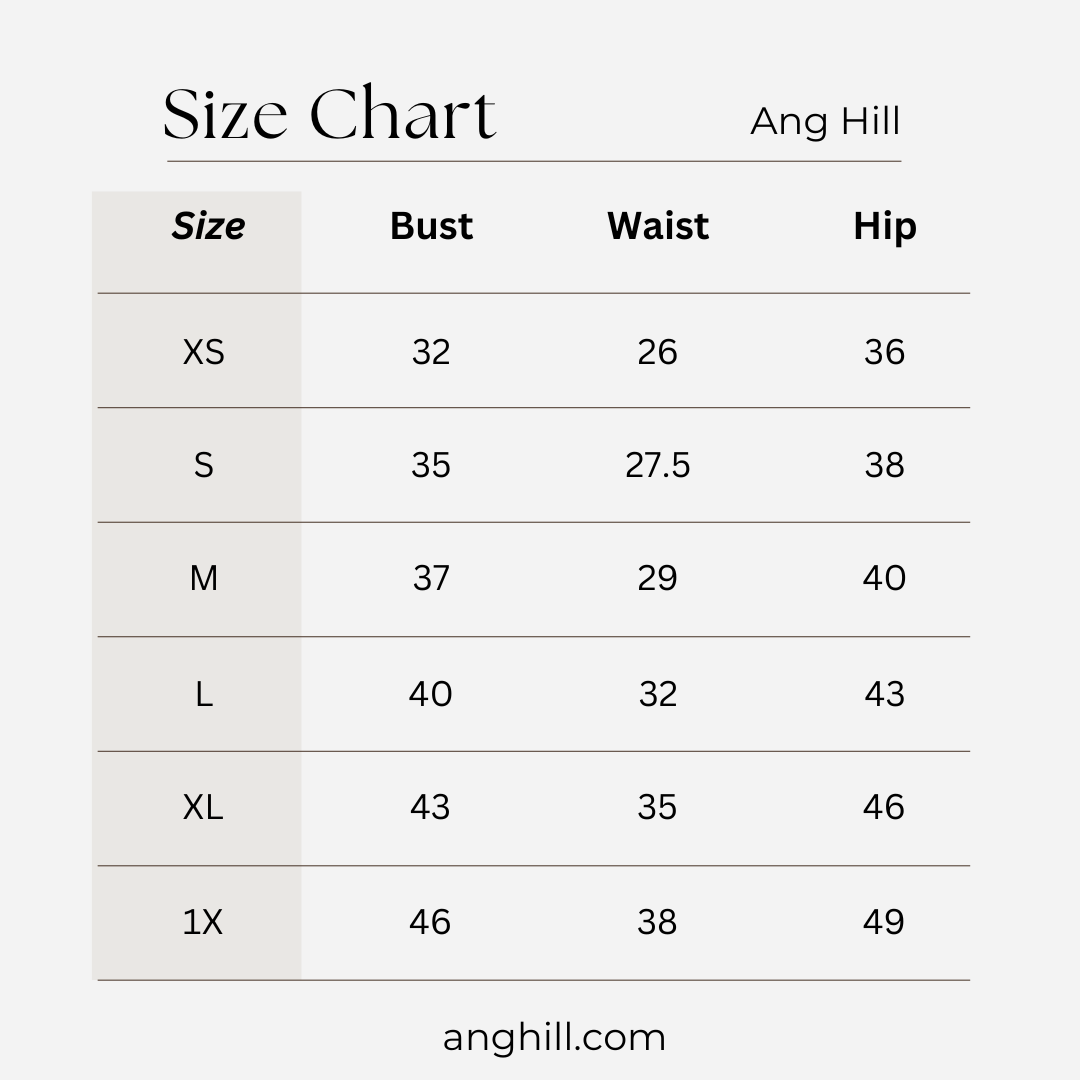 ang hill size chart