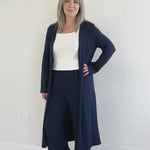 Carolina long duster cardigan in navy video made in canada