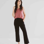 Video of woman wearing pink tank tops for women apparel made in canada