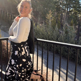Tracey square neck long sleeve top in vanilla FINAL SALE: SAMPLE
