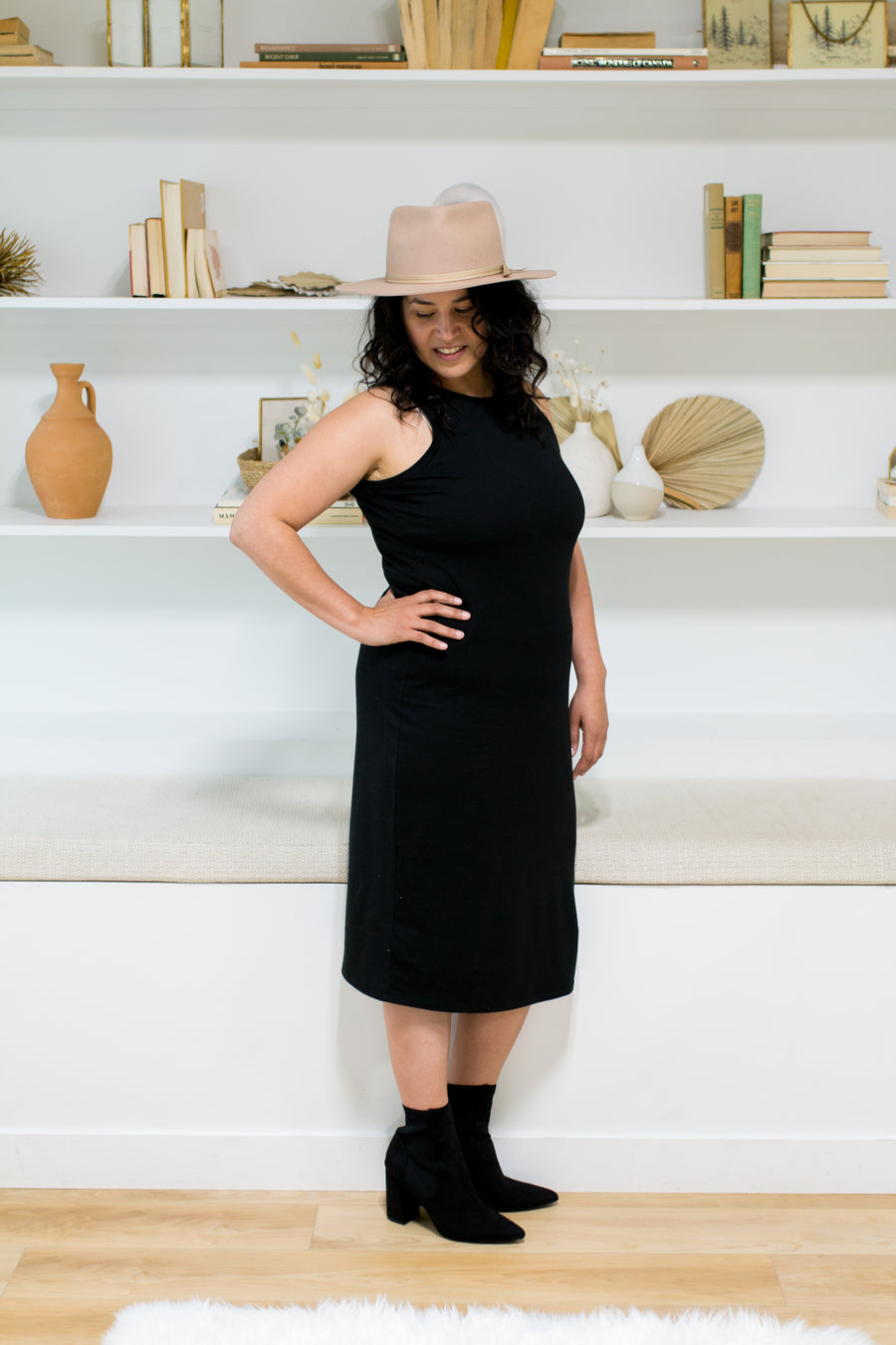 Bev Tank Dress in Black