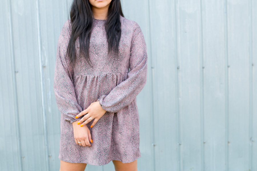 Madison Animal Print Long Sleeved Dress