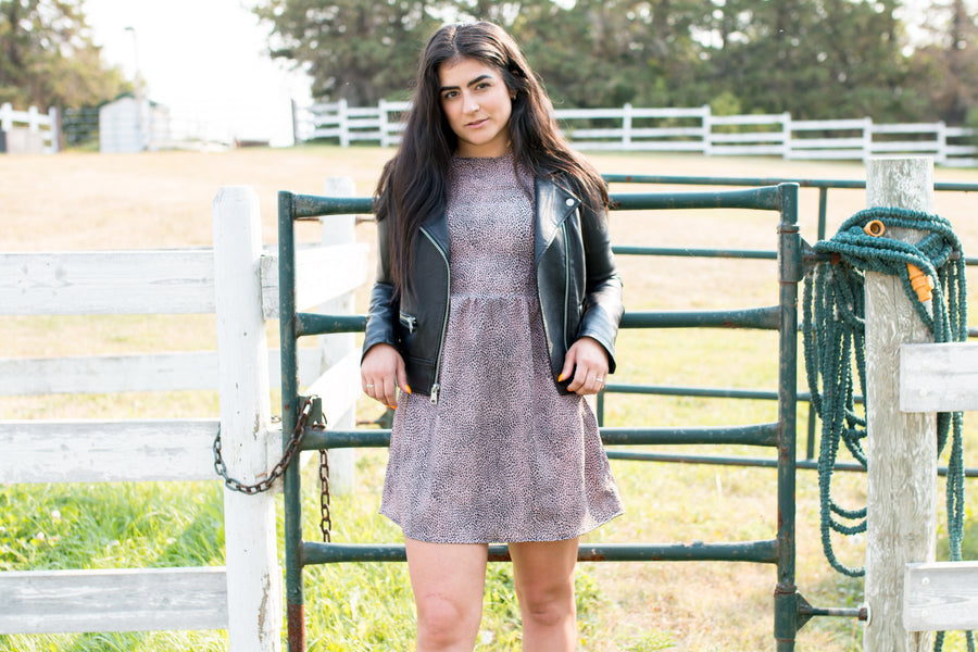 Madison Animal Print Long Sleeved Dress