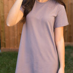 lavender t-shirt dress