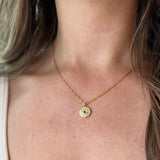 Twisted Baubles Evil Eye Pave Necklace Gold Plated