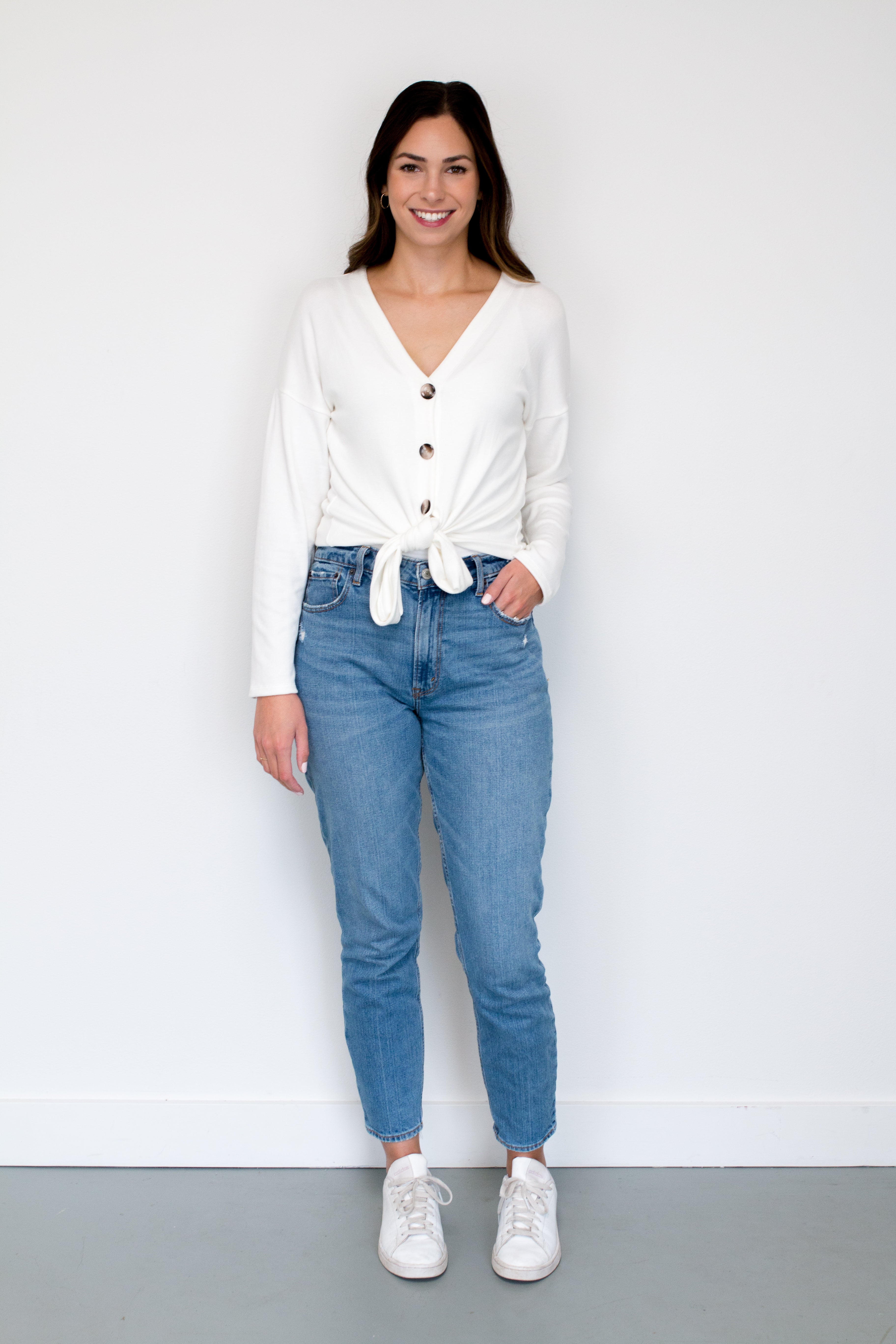 ADORA Horizontally Striped Button Up Cardigan main image 0