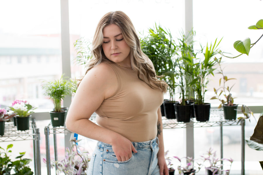 Bev Tank Top in Sand