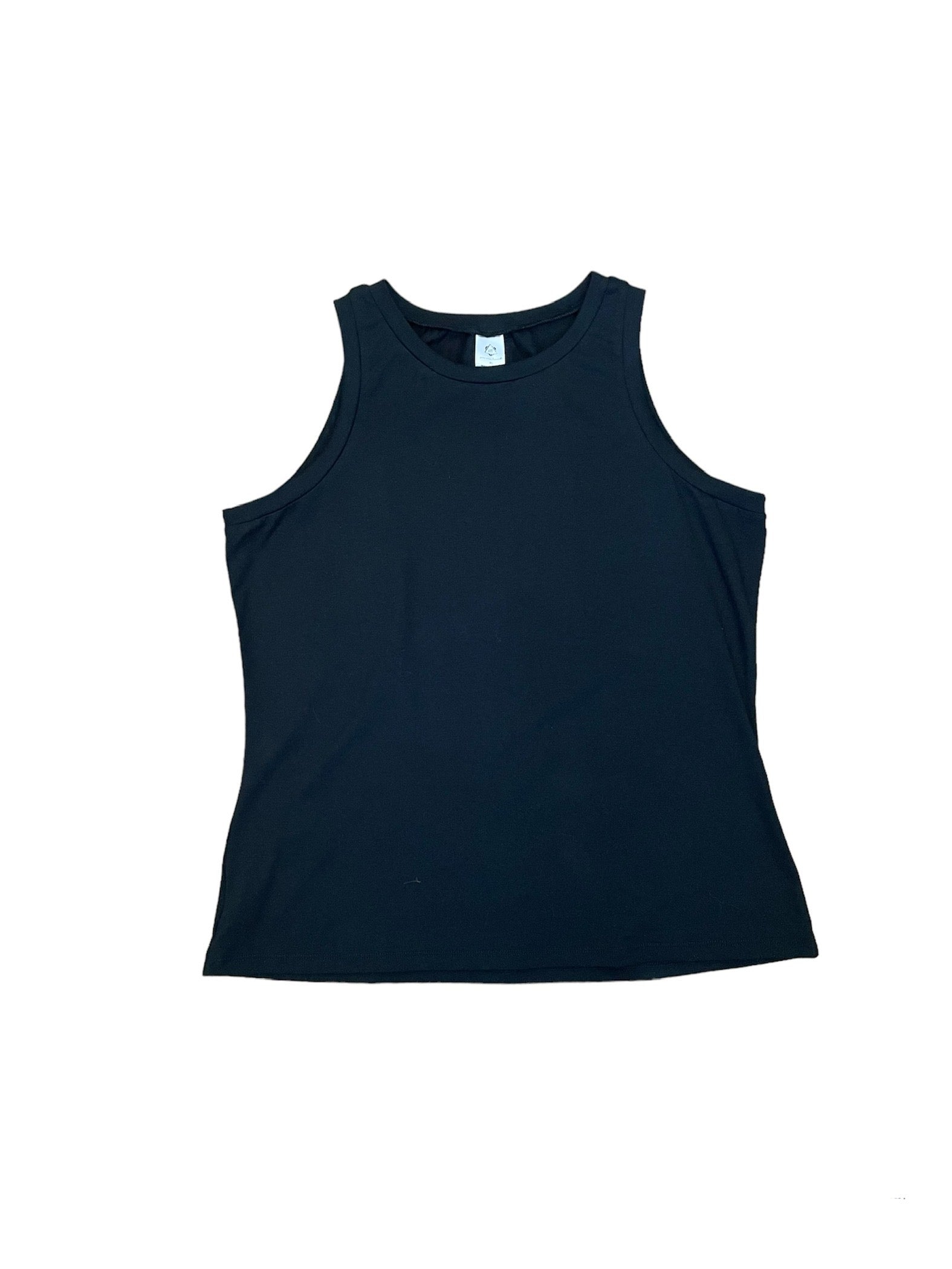 black high neckline tank top