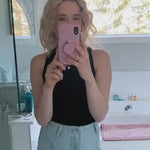 black high neckline tank top